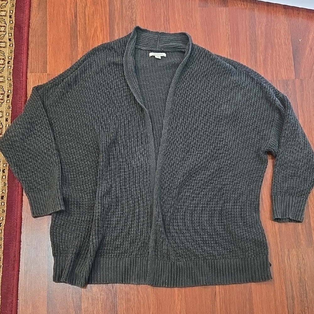 American Eagle Outfitters Charcoal Cardigan Size Large